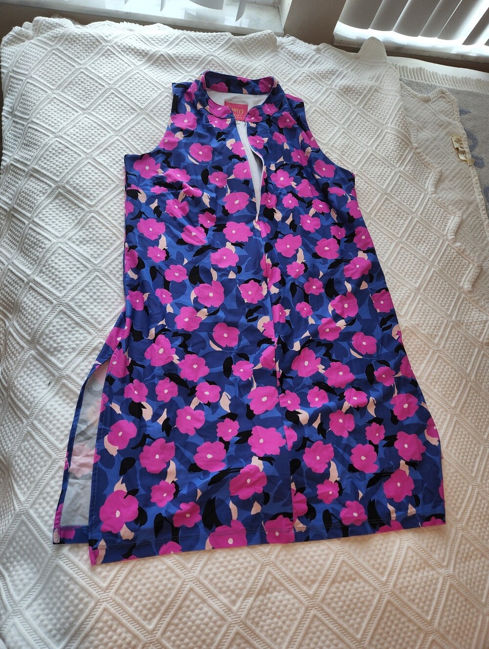 Ing Floral Sleeveless Jumpsuit in Blue and Pink